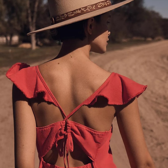 Anthropologie Pilcro Flutter Sleeve Midi Dress - Picture 13 of 16